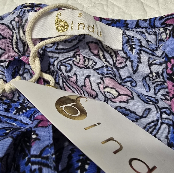 NWT BINDU The LouLou Blueberry Top Women's Size Small - Picture 5 of 9